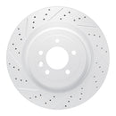 R1 13-25 Land Rover Defender 110 Rear Left Drilled & Slotted Geo-Carbon Rotor