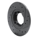 R1 80-82 Toyota Tercel Front Left Drilled & Slotted Black Brake Rotor