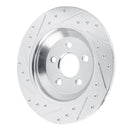 R1 22-25 Ford Maverick Rear Right Drilled & Slotted Silver Brake Rotor