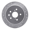 R1 06-15 Lexus IS250 Rear Drilled & Slotted Silver Brake Rotor Set