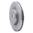 R1 18-20 Genesis G80 Front Right Drilled & Slotted Silver Brake Rotor