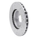 R1 14-19 Chevrolet Corvette Front Right Drilled & Slotted Silver Brake Rotor
