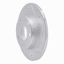 R1 83-89 Mercedes-Benz 190D Front Right Drilled & Slotted Silver Brake Rotor