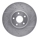 R1 13-18 Ford Escape Front & Rear Drilled & Slotted Silver Brake Rotor Set