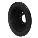 R1 02-09 Buick Rainier Rear Left Drilled & Slotted Black Brake Rotor