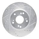 R1 03-17 Acura ILX Front Drilled & Slotted Silver Brake Rotor Set