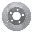 R1 80-89 American Motors Eagle Front Left Drilled & Slotted Silver Brake Rotor