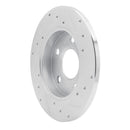 R1 04-16 Buick LaCrosse Rear Left Drilled & Slotted Silver Brake Rotor