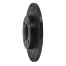 R1 73-05 Audi Fox Front Left Drilled & Slotted Black Brake Rotor