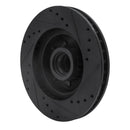 R1 71-81 Chrysler Newport Front Left Drilled & Slotted Black Brake Rotor
