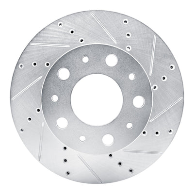 R1 14-25 Ram Promaster 1500 Front Right Drilled & Slotted Silver Brake Rotor