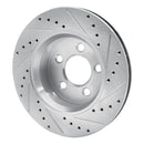 R1 07-12 Dodge Nitro Front Left Drilled & Slotted Silver Brake Rotor