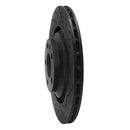 R1 05-11 Audi A6 Quattro Rear Right Drilled & Slotted Black Brake Rotor