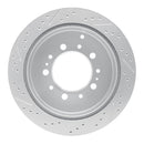 R1 07-22 Lexus Lx570 Rear Right Drilled & Slotted Geo-Carbon Rotor