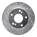 R1 96-98 Nissan 240SX Front & Rear Drilled & Slotted Silver Brake Rotor Set