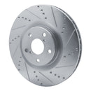 R1 09-11 Lexus IS350 Left Front Drilled & Slotted Silver Brake Rotor