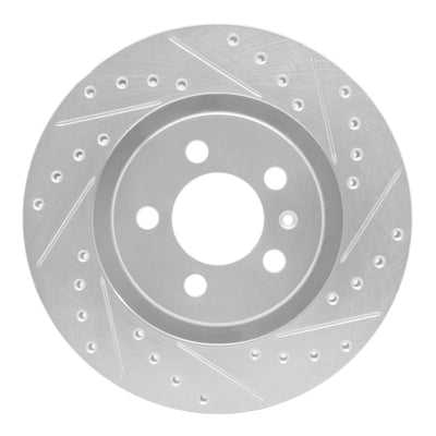 R1 92-95 Volkswagen Jetta Sedan Front Right Drilled & Slotted Silver Brake Rotor