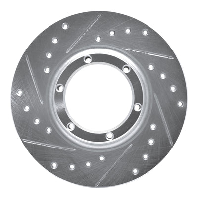 R1 71-83 Renault Lecar Front Left Rear Left Drilled & Slotted Silver Brake Rotor