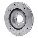 R1 07-15 Ford Edge Front Drilled & Slotted Silver Brake Rotor Set