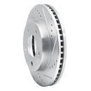 R1 83-96 Buick Reatta Front Right Drilled & Slotted Silver Brake Rotor