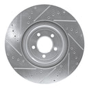 R1 06-15 Jaguar XK Front & Rear Drilled & Slotted Silver Brake Rotor Set