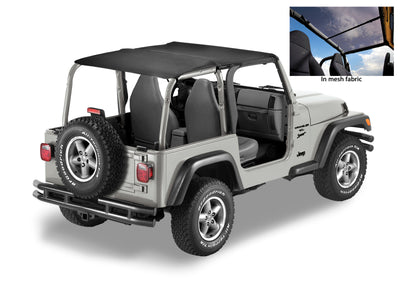 Bestop 97-02 Jeep Wrangler TJ Header Safari Bikini (Mesh)