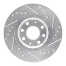 R1 04-17 Chevrolet AVEO (USA/Canada) Front Left Drilled & Slotted Silver Brake Rotor