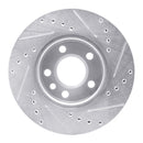 R1 92-95 Volkswagen EuroVan Front Left Drilled & Slotted Silver Brake Rotor
