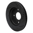 R1 07-17 Nissan TIIDA (Mexico) Front Left Drilled & Slotted Black Brake Rotor