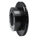 R1 99-05 Ford F-350 Super Duty 2WD Rear Right Drilled & Slotted Black Brake Rotor