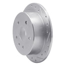 R1 99-02 Daewoo Leganza Rear Right Drilled & Slotted Silver Brake Rotor