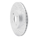 R1 02-04 Ford Focus Front Right Drilled & Slotted Silver Brake Rotor