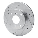 R1 92-96 Honda Prelude Front Left Drilled & Slotted Silver Brake Rotor