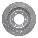 R1 03-09 Lexus GX470 Front Drilled & Slotted Silver Brake Rotor Set