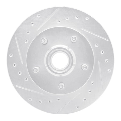 R1 98-02 Ford Ranger (USA/Canada) Front Left Drilled & Slotted Silver Brake Rotor