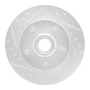 R1 98-02 Ford Ranger (USA/Canada) Front Left Drilled & Slotted Silver Brake Rotor