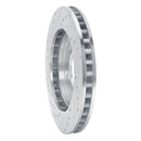 R1 97-02 Ford Expedition Front Right Drilled & Slotted Silver Brake Rotor