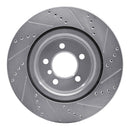R1 06-09 Land Rover Range Rover Front Left Drilled & Slotted Silver Brake Rotor
