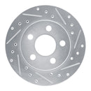 R1 85-89 Dodge ARIES Front Right Drilled & Slotted Silver Brake Rotor