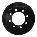 R1 00-02 Dodge Ram 3500 Front Left Drilled & Slotted Black Brake Rotor