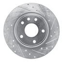 R1 17-25 Chrysler Voyager Rear Right Drilled & Slotted Silver Brake Rotor