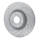 R1 04-09 Audi S4 Front & Rear Drilled & Slotted Silver Brake Rotor Set