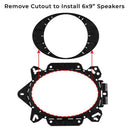 DS18 2015+ Universal OEM Mounting Bracket Cut Out for 6.5in or 6x9in Speaker Chevy/Toyota/Ford