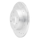R1 92-96 Dodge COLT Front Right Drilled & Slotted Silver Brake Rotor