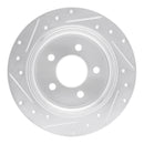 R1 95-02 Ford Explorer Rear Drilled & Slotted Silver Brake Rotor Set