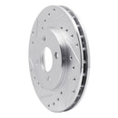 R1 83-88 Chrysler E CLASS Front Left Drilled & Slotted Silver Brake Rotor