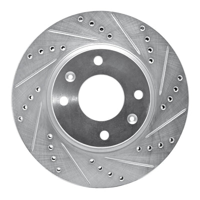 R1 02-06 Hyundai SONATA Front Right Drilled & Slotted Silver Brake Rotor