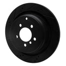R1 06-12 Land Rover Range Rover Rear Left Drilled & Slotted Black Brake Rotor
