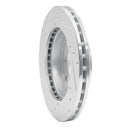 R1 85-89 Nissan STANZA Front Right Drilled & Slotted Silver Brake Rotor