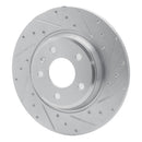 R1 08-25 Audi A5 Front & Rear Drilled & Slotted Silver Brake Rotor Set